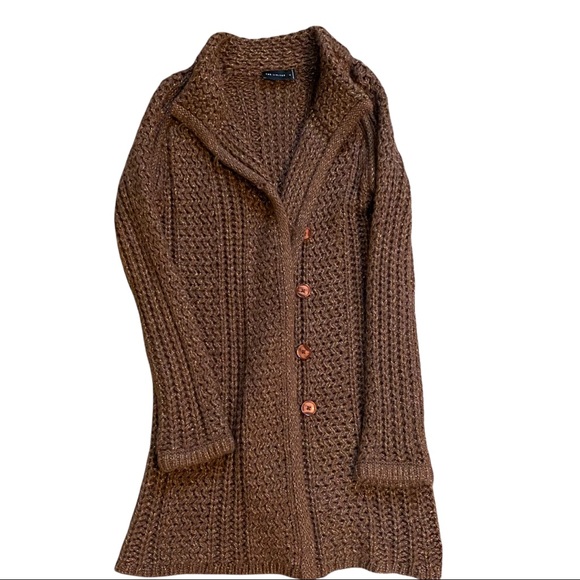 Long -Trendy and Fashionable - Brown Cardigan- Size M - Picture 5 of 7
